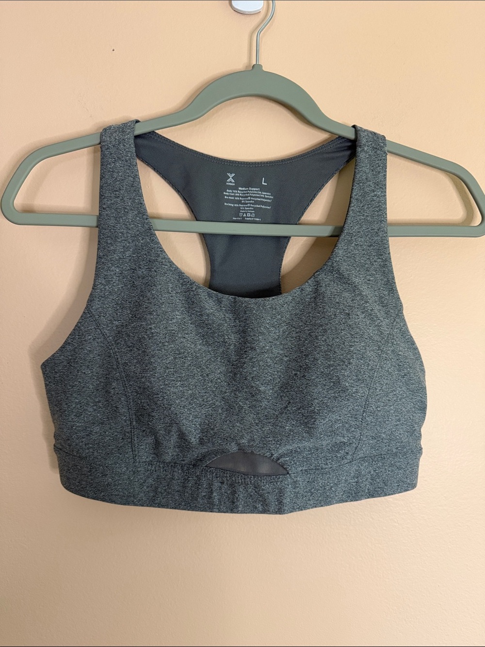 Gray Racerback Sports Bra - Women's Intimates